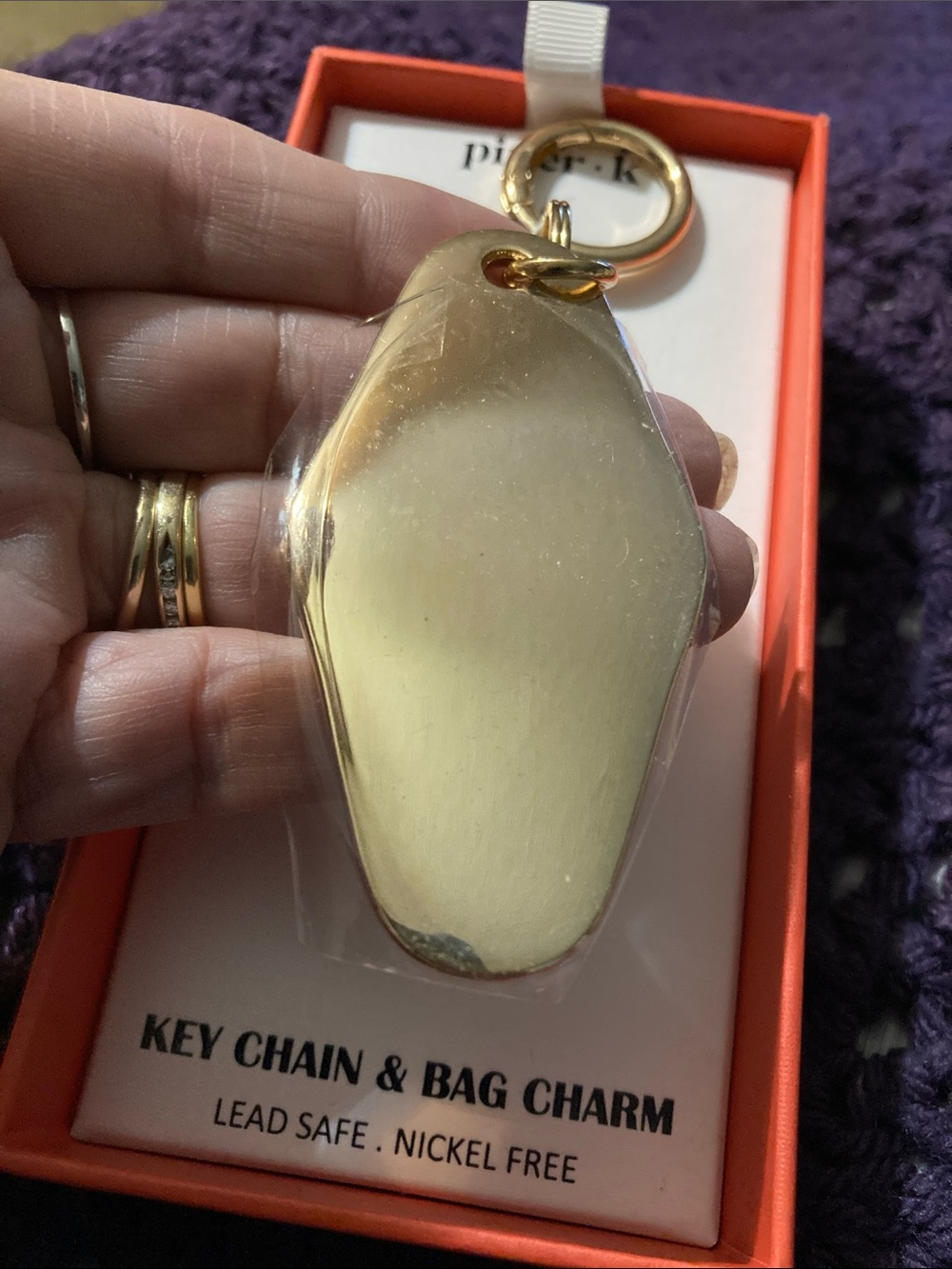 piper.k NIB Yellow Enamel Motel-Style Cherry Keychain/Bag Charm - Picture 2 of 7